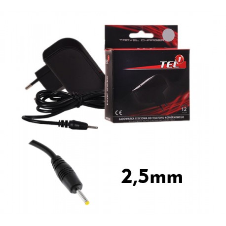 CARICABATTERIE DA RETE 2.1A SPINOTTO DA 2,5 MM per  tablet universale TEL - 