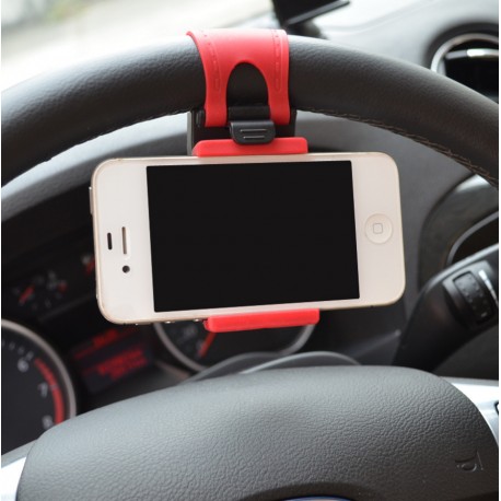 Supporto auto universale  per smartphone  SU VOLANTE giallo - 