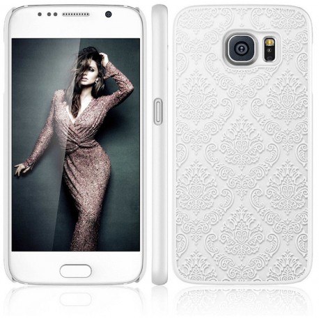Cover damascata Samsung S5 G900 DAMASCO Stileitaliano® pizzo ricamata BIANCA - 