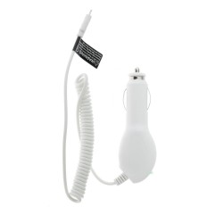 CARICABATTERIE DA AUTO PER APPLE IPHONE X 8 7 6 5 5s ALLUNGABILE 1,5 METRI Bianco Bluestar - 