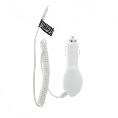 CARICABATTERIE DA AUTO PER APPLE IPHONE X 8 7 6 5 5s ALLUNGABILE 1,5 METRI Bianco Bluestar - 