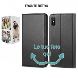 Base5 Samsung S6 G920 Solo Fronte Cover flip sportellino personalizzata Nera - 