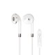 Cuffie auricolari universali con jack 3,5 e microfono stile iPhone se-410 Bianche - 