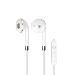 Cuffie auricolari universali con jack 3,5 e microfono stile iPhone se-410 Bianche - 