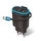 Caricabatterie universale con cavo TYPE-C + 2 USB 2.4A TC-02 - 