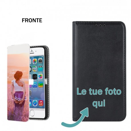 Base5 Iphone 5 5S solo Fronte Cover flip sportellino personalizzata  - 
