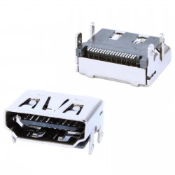 CONNETTORE SOCKET HDMI 19 PIN  FEMMINA A SALDARE