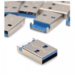 CONNETTORE SOCKET USB 3.0 MASCHIO ORIZZONTALE A SALDARE