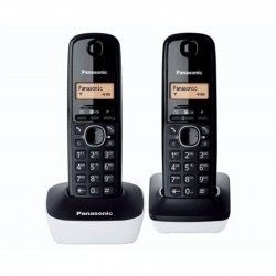 Telefono Cordless Doppio Panasonic KX-TG1612 Bianco Nero