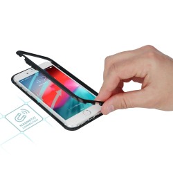 Cover Samsung A7 2018 A750 serie MAGNETO Stileitaliano® in alluminio e vetro 