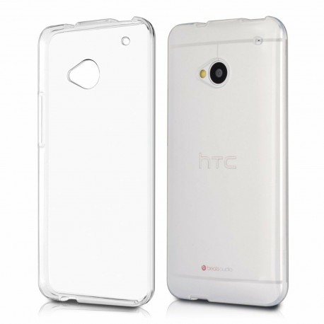 Cover Morbida per  HTC M7 Serie ULTRASOFT Stileitaliano® in TPU Trasparente