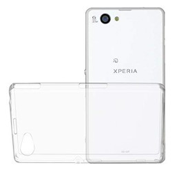 Cover Morbida per Experia Z1 Compact  Sony Serie ULTRASOFT Stileitaliano in silicone TPU sottile Trasparente