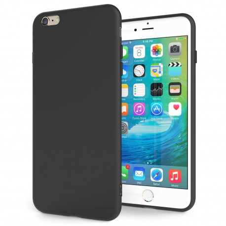 Cover per IPHONE 6 PLUS serie Soft-Touch Stileitaliano® morbida opaca NERA