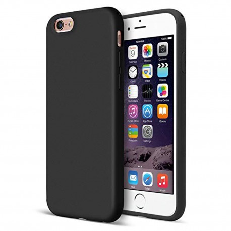 Cover per IPHONE 6 - 6S serie Soft-Touch Stileitaliano® morbida opaca NERA