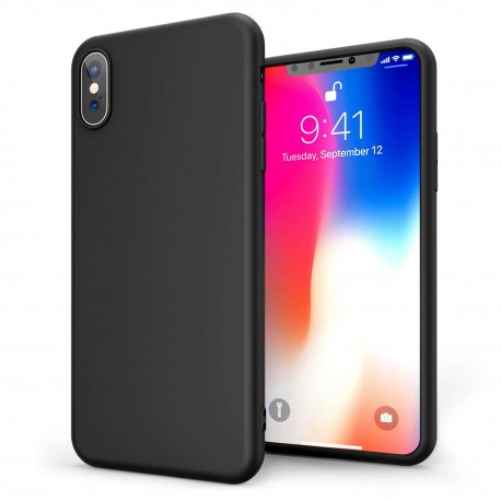 Cover per IPHONE X - XS serie Soft-Touch Stileitaliano® morbida opaca NERA