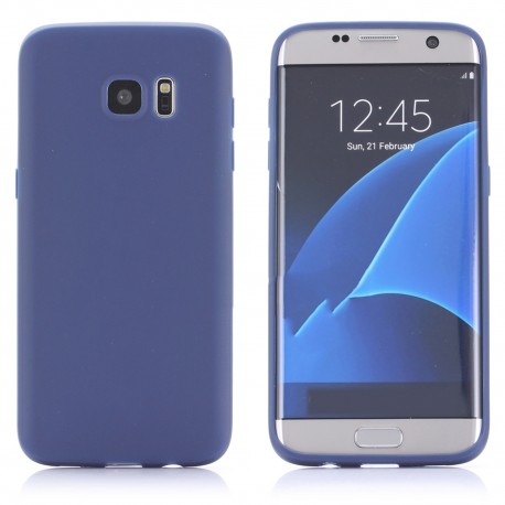 Cover per Samsung S7 EDGE G935 serie Soft-Touch Stileitaliano® morbida opaca BLU