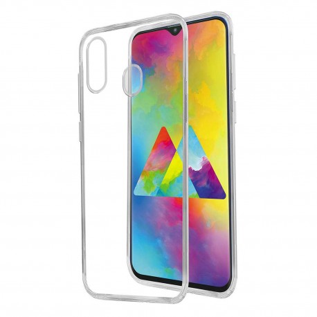 Cover Morbida per Samsung M20 M205 Serie ULTRASOFT Stileitaliano in silicone TPU sottile Trasparente