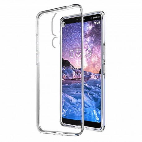 Cover Morbida per Nokia 7 Plus Serie ULTRASOFT Stileitaliano® in TPU Trasparente