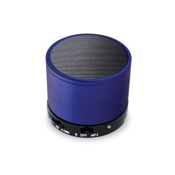 Mini Cassa Rotonda Bluetooth universale con  speaker da 3W Blu