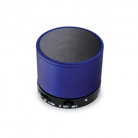 Mini Cassa Rotonda Bluetooth universale con  speaker da 3W Blu