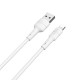 Cavo Usb silicone Iphone X 11 Lightning  allungabile 1,6 metri Ricarica rapida 2,4A BX30 Bianco