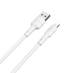 Cavo Usb silicone Iphone X - 11 Lightning  1 metro Ricarica rapida 2,4A  BX30 Bianco