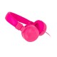 Cuffie a padiglione grandi con auricolari con microfono per cellulari jack 3,5mm Rosa