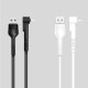 Cavo usb IPHONE 11 X 8 7 5 LIGHTNING  90 gradi 2A 1 metro NB100 supporto Bianco