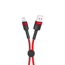 Cavo universale IPHONE iPad 11 X 8 7 5 LIGHTNING  FAST CHARGE 2.1A corto 25 cm NB117 RICARICA RAPIDA Rosso