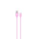 CAVO Universale Micro USB per cellulari 2.1A NB36 1 metro SILICONE ROSA