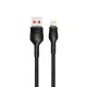 CAVO USB  PER IPHONE iPad 11 X - 8 - 7 - 6 LIGHTNING 8 PIN  5A NB55  1 metro Fast Charge Ricarica Rapida Nero