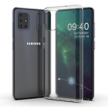 Cover Morbida per Samsung A51 A515  Serie ULTRASOFT Stileitaliano in silicone TPU sottile Trasparente