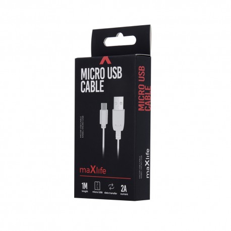 Cavo Micro Usb Universale cavetto per cellualri Fast Charge 2A 1m Max nero in blister