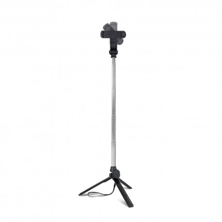 Bastone Selfie Treppiedi pulsante Bluetooth per scatto foto  per IOS - Android  Nero 