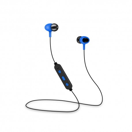 Cuffie Sport auricolari SENZA FILI Bluetooth con microfono e tasti volume Setty Blu