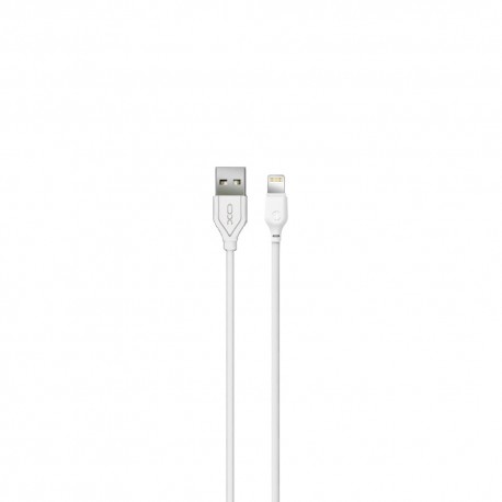 Cavo USB IPHONE iPad 11 X 8 7 5 LIGHTNING  FAST CHARGE 2.1A 2 metri NB103 RICARICA RAPIDA Bianco