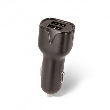 Caricabatterie da auto doppia uscita usb  Fast Charge Ricarica rapida 2.4 A Setty Nero