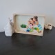 Foto cassetta in legno quadro stampa fotografica personalizzata 25cm x 16cm Verticale