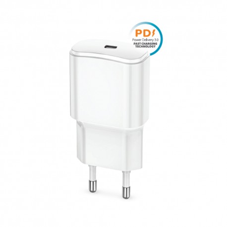 Presa Spina Caricabatterie uscita USB Type-C PD 3A 20W QC 3.0 Ricarica Rapida iPhone Universale TC-01