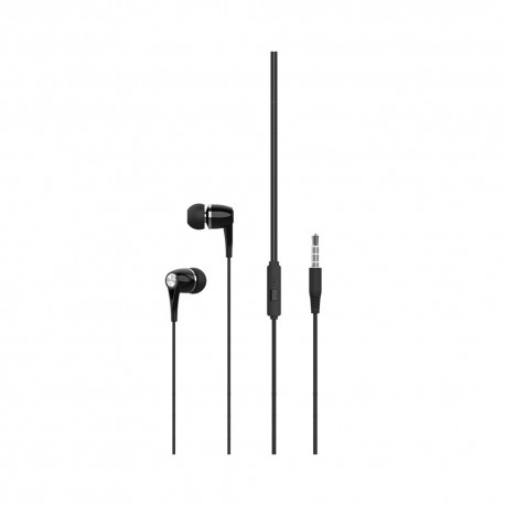 CUFFIE auricolari CON MICROFONO UNIVERSALI jack 3,5mm per Cellulari 1,2m XO EP21 NERE