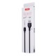 Cavo USB IPHONE iPad 11 X 8 7 5 LIGHTNING  FAST CHARGE 2.1A 1 metro NB103 RICARICA RAPIDA Bianco