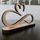 Infinito con Cuore Personalizzabile In Legno Regalo Love Idea Regalo di San Valentino