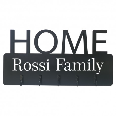 Appendichiavi da Muro Personalizzato Color Legno Personalizzazione Famiglia Portachiavi Personalizzabile da parete