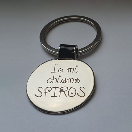 Portachiavi personalizzato rotondo con incisione porta chiavi in metallo