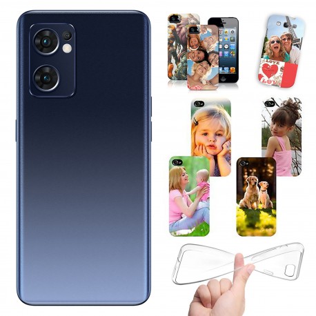 Oppo Find X5 Lite - Reno 7 5G Base1 cover morbida personalizzata Trasparente