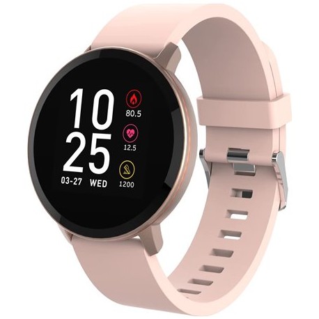 Smartwatch fitness band orologio Bluetooth SW-315 Android IOS monitoraggio cuore battito cassa alluminio Rosa