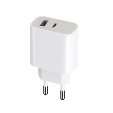 Presa Spina Caricabatterie doppia uscita USB - USB Type-C PD 18w 20W QC 3.0 Ricarica Rapida MXTC-05 iPhone Universale Max