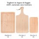 Tagliere Piccolo in legno naturale di faggio personalizzato con incisione laser king of barbecue
