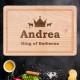 Tagliere Grande in legno naturale di faggio personalizzato con incisione laser king of barbecue