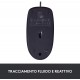 Mouse USB Logitech B100 3 Pulsanti Nero 1,8 Metri